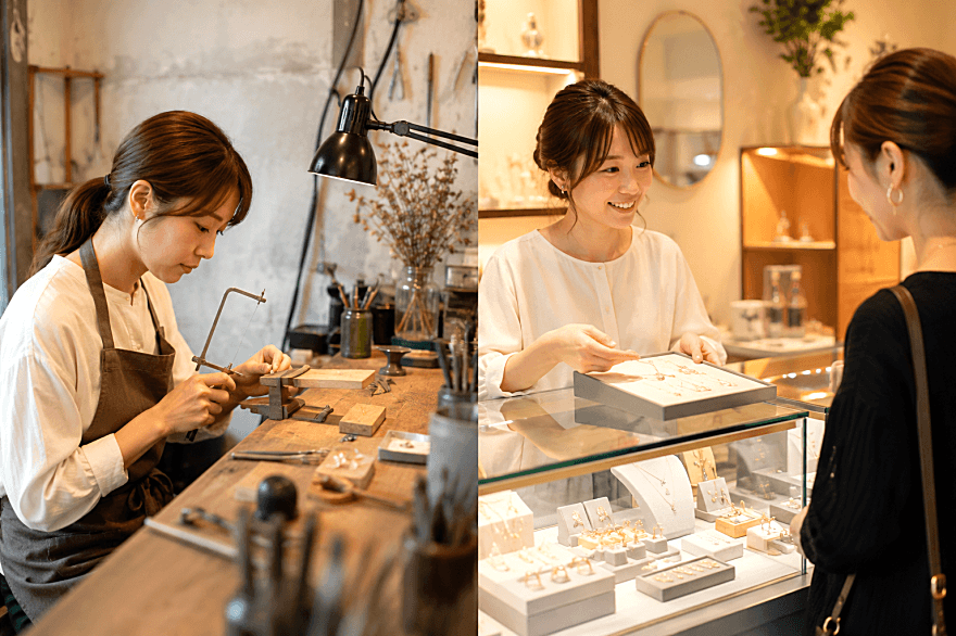 ジュエリー商品の製作と販売